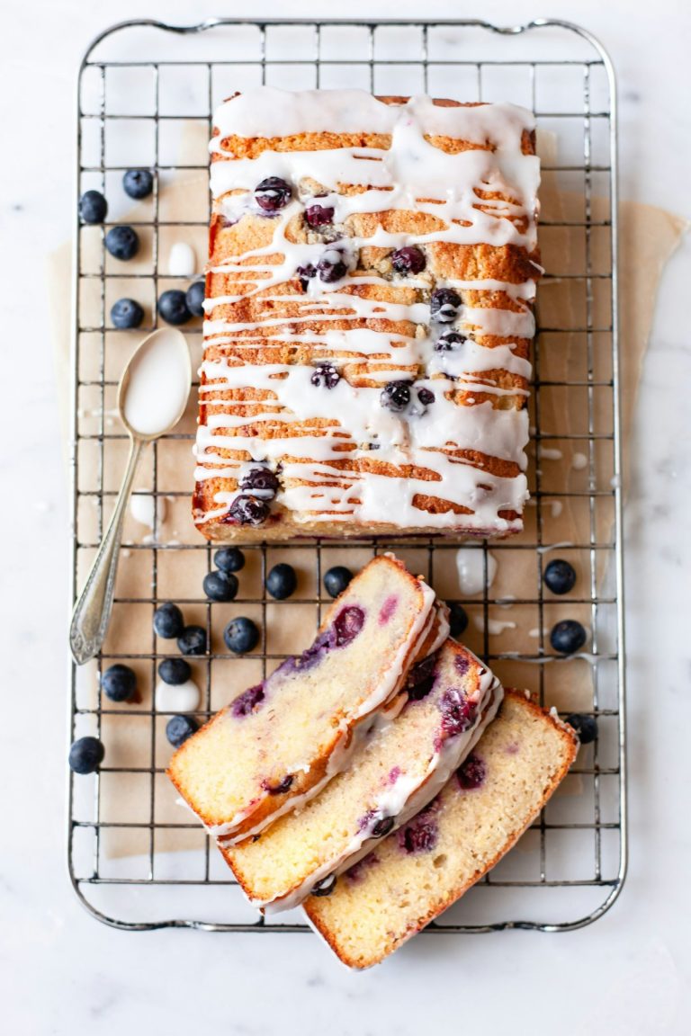 Blueberry Lemon Bread with Lemon Glaze
