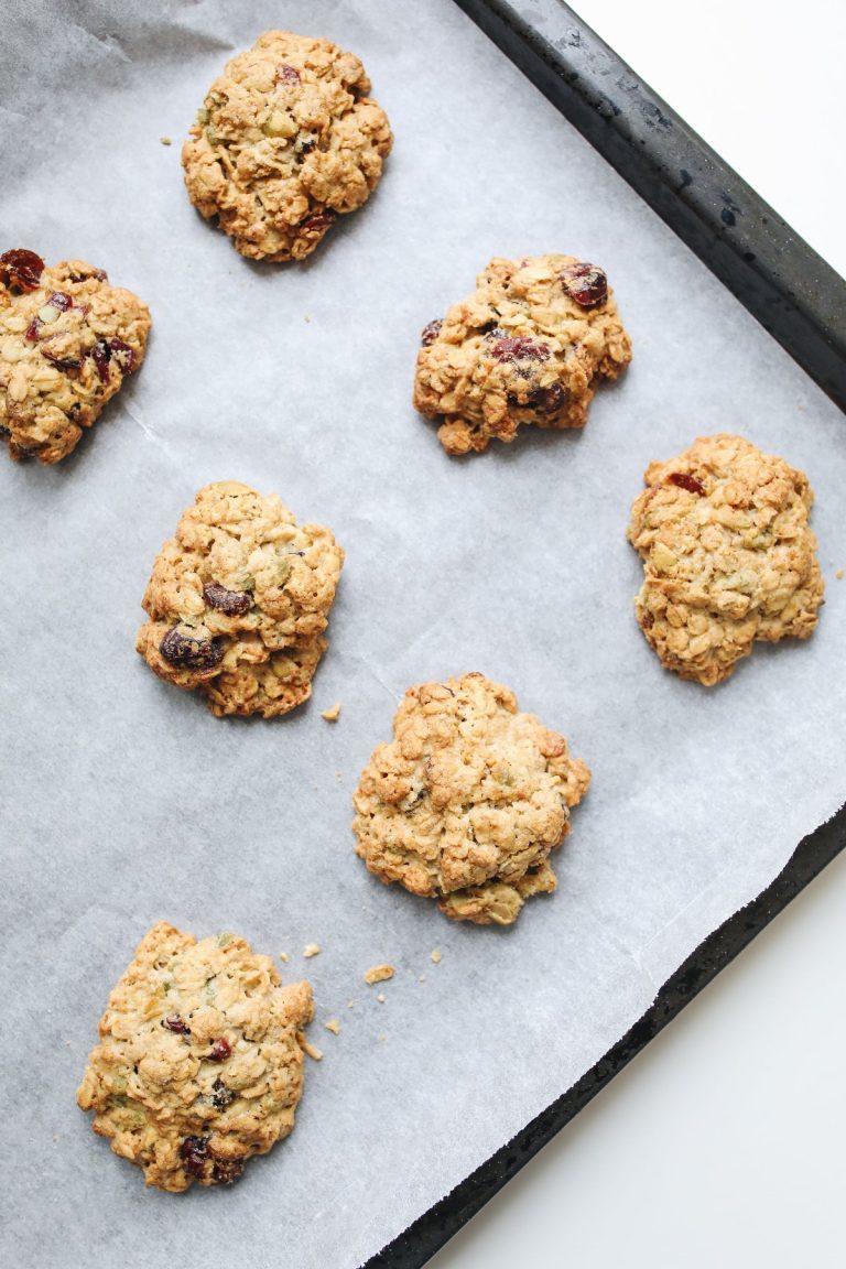 Soft & Chewy Pistachio Cranberry Oatmeal Cookies